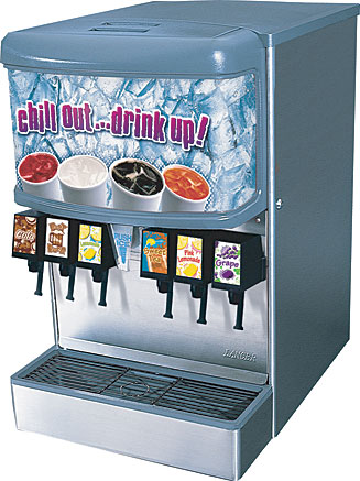 Counter Top Soda Fountain Machine dispenser 6 valve with Ice Dispenser